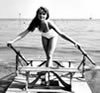 Brigitte en la playa